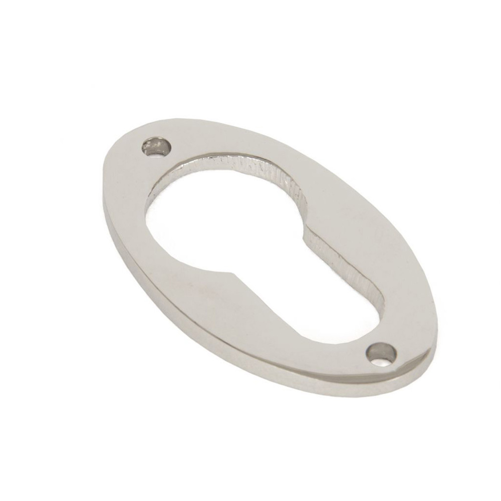 From the Anvil Oval Euro Escutcheon - Polished Nickel